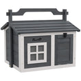 Load image into Gallery viewer, Rabbit Hutch Cat House Puppy House Guinea Pig Hutch Small Animal House Portable Wooden Indoor Outdoor with 2 Rooms Top Handle, Openable Roof - Grey
