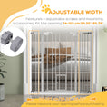 Load image into Gallery viewer, 41"H Dog Gate with Cat Door, Pet Gate with Small Door, Easy Open Indoor Dog Gates for Doorways, House, Stair, 29"-40" Long, White
