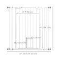 Load image into Gallery viewer, 41"H Dog Gate with Cat Door, Pet Gate with Small Door, Easy Open Indoor Dog Gates for Doorways, House, Stair, 29"-40" Long, White
