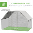 Load image into Gallery viewer, PawHut Large Chicken Coop Metal Chicken Run with Waterproof and Anti-UV Cover, Flat Shaped Walk-in Fence Cage Hen House for Outdoor and Yard Farm Use, 1.3" Tube Diameter, 9' x 6' x 6.5'
