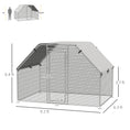 Load image into Gallery viewer, PawHut Large Chicken Coop Metal Chicken Run with Waterproof and Anti-UV Cover, Flat Shaped Walk-in Fence Cage Hen House for Outdoor and Yard Farm Use, 1.3" Tube Diameter, 9' x 6' x 6.5'
