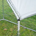 Load image into Gallery viewer, PawHut Large Chicken Coop Metal Chicken Run with Waterproof and Anti-UV Cover, Flat Shaped Walk-in Fence Cage Hen House for Outdoor and Yard Farm Use, 1.3" Tube Diameter, 9' x 6' x 6.5'
