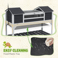 Load image into Gallery viewer, Tortoise House, Wooden Tortoise Enclosure with Adjustable Lamp Holder, Tortoise Table with Openable Lid, Dual Main Houses, Storage Shelf, Basking Area, Fixed Tray - Grey
