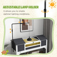 Load image into Gallery viewer, Tortoise House, Wooden Tortoise Enclosure with Adjustable Lamp Holder, Tortoise Table with Openable Lid, Dual Main Houses, Storage Shelf, Basking Area, Fixed Tray - Grey
