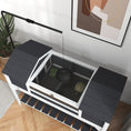 Load image into Gallery viewer, Tortoise House, Wooden Tortoise Enclosure with Adjustable Lamp Holder, Tortoise Table with Openable Lid, Dual Main Houses, Storage Shelf, Basking Area, Fixed Tray - Grey
