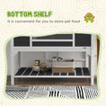 Load image into Gallery viewer, Tortoise House, Wooden Tortoise Enclosure with Adjustable Lamp Holder, Tortoise Table with Openable Lid, Dual Main Houses, Storage Shelf, Basking Area, Fixed Tray - Grey

