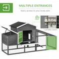 Charger l'image dans la visionneuse de la galerie, 79" Wooden Chicken Coop, Outdoor Hen House, Poultry Habitat with Removable Tray, Nesting Box, Run, Ramp, Grey
