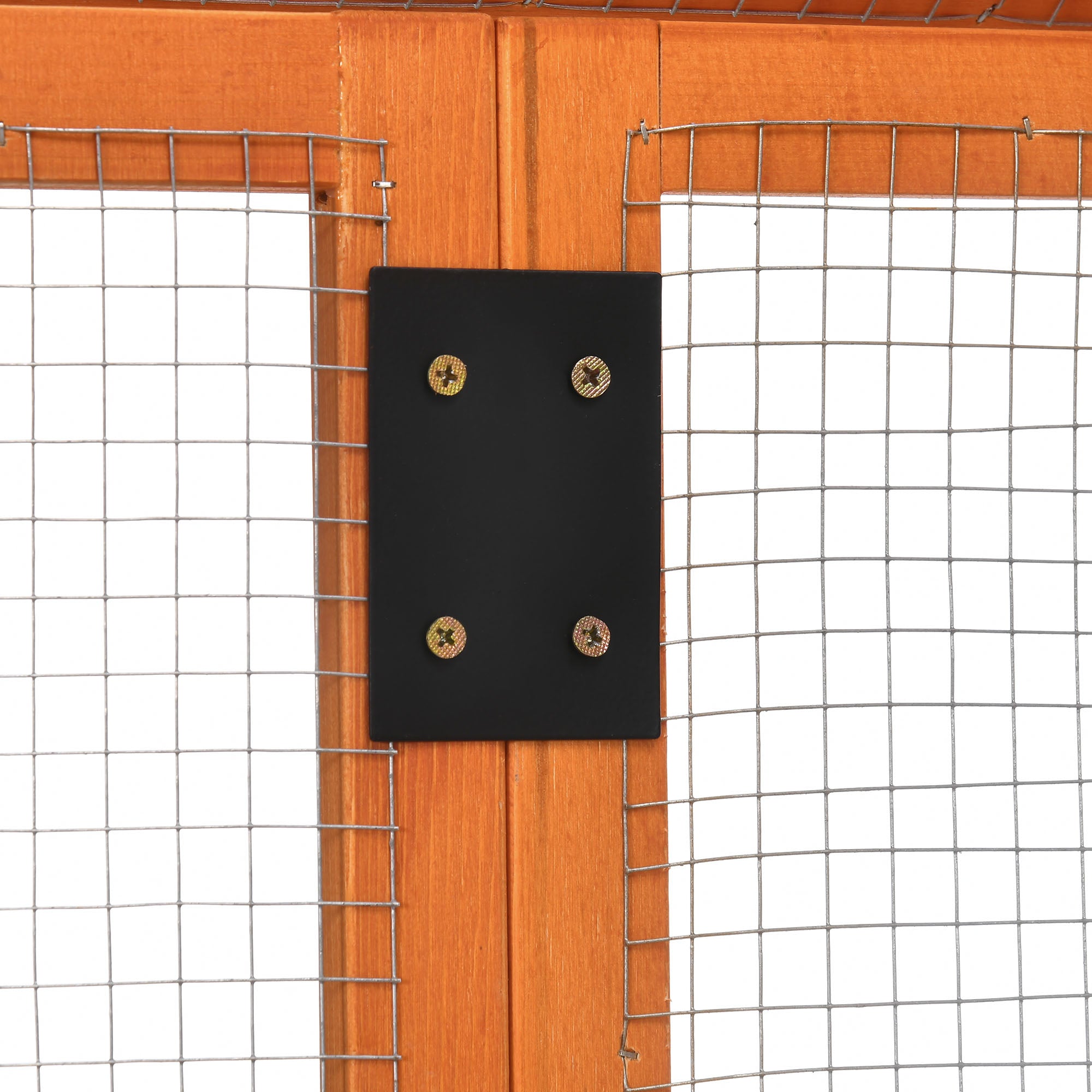 Large Chicken Run, Wooden Chicken Coop, Pet Playpen w/ Combinable Design - Orange