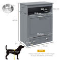 Load image into Gallery viewer, Pet Feeder Station, Dog Food Storage Container w/ Raised Dog Bowls, Hanger, for Food and Water - Grey
