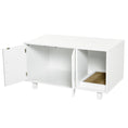 Load image into Gallery viewer, Cat Litter Box Enclosure, Hidden Litter Box Furniture, Cat House End Table Washroom with Scratching Pad, for Indoor Cats Kittens, White
