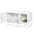 Load image into Gallery viewer, Cat Litter Box Enclosure, Hidden Litter Box Furniture, Cat House End Table Washroom with Scratching Pad, for Indoor Cats Kittens, White
