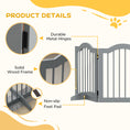 Load image into Gallery viewer, 24"H Foldable Dog Gate, 3 Panels Freestanding Pet Gate Barriers Indoor with Support Feet, Puppy Fence for Small Dogs, Light Grey

