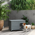 Load image into Gallery viewer, PawHut 31"L Wooden Decorative Dog Cage Kennel Wire Door with Lock Small Animal House with Openable Top Removable Bottom Dark Gray
