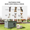 Load image into Gallery viewer, PawHut 31"L Wooden Decorative Dog Cage Kennel Wire Door with Lock Small Animal House with Openable Top Removable Bottom Dark Gray
