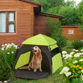 Load image into Gallery viewer, Pop Up Dog Tent for Extra Large and Large Dogs, Portable Pet Camping Tent with Carrying Bag for Beach, Backyard, Home, Green
