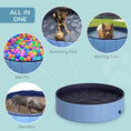 Load image into Gallery viewer, Dog Paddling Pool, Foldable Dog Pool, Leakproof & Hard Plastic, Portable Pet Bathtub with Non-Slip Base & Drainage Hole, for Indoors, Outdoors, Garden, Patio, 120 x 30 cm, Blue
