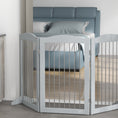 Load image into Gallery viewer, Foldable Dog Gate, Freestanding Pet Gate, Dog Barrier with Two Support Feet, for Doorways, Stairs, Halls - Grey

