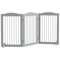 Load image into Gallery viewer, Foldable Dog Gate, Freestanding Pet Gate, Dog Barrier with Two Support Feet, for Doorways, Stairs, Halls - Grey
