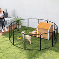 Load image into Gallery viewer, Dog Pen, 12 Panel Puppy Pen, Steel Dog Playpen, for Medium Breeds, 80cm Tall, Black
