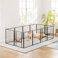 Load image into Gallery viewer, Dog Pen, 12 Panel Puppy Pen, Steel Dog Playpen, for Medium Breeds, 80cm Tall, Black
