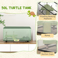 Load image into Gallery viewer, Turtle Tank, 50L Glass Turtle Aquarium with Basking Platform, Ramp, Easy Drainage, Strip Patch Thermometer, for Small Turtles, 60 x 30 x 32cm
