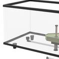 Load image into Gallery viewer, Turtle Tank, 50L Glass Turtle Aquarium with Basking Platform, Ramp, Easy Drainage, Strip Patch Thermometer, for Small Turtles, 60 x 30 x 32cm
