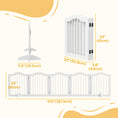 Load image into Gallery viewer, 24"H Foldable Dog Gate, 5 Panels Freestanding Pet Gate Barriers Indoor with Support Feet, Puppy Fence for Small Dogs, White
