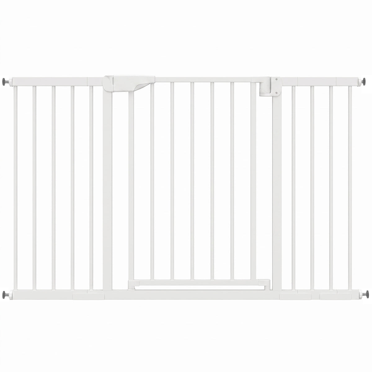 30"-51" Baby Gate, 30"H Pet Gate with 3 Extension Kit, Auto-Close, Two-Way Open, Pressure Mounted for Stair, Doorways and Hallways, Black
