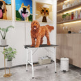 Charger l'image dans la visionneuse de la galerie, 35in Dog Grooming Table with Adjustable Arm, Foldable Pet Grooming Table with Mesh Tray, Two Nooses, Rubber Surface, 35" x 24" x 61", Black
