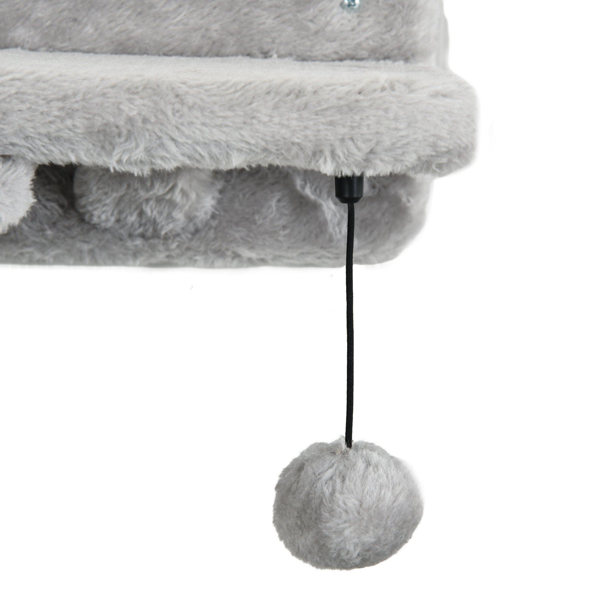 5Pcs Cat Wall Shelf with Scratching Post, Cat Wall Shelves for Relaxing, Climbing, Cat Wall With Soft Ladder, Cat Bed, Play Ball, Grey