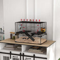 Load image into Gallery viewer, PawHut 31" Extra Large Hamster Cage with Tube Tunnel, Small Animal Cage for Dwarf Hamster, Rat, Gerbil Cage with Deep Glass Bottom, Water Bottle, Food Dish, Exercise Wheel, Ramps
