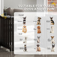 Load image into Gallery viewer, 23.5"H Foldable Dog Gate with Door, 4 Panels Freestanding Pet Gate Barriers Indoor with Support Feet, Puppy Fence for Small Dogs, Black
