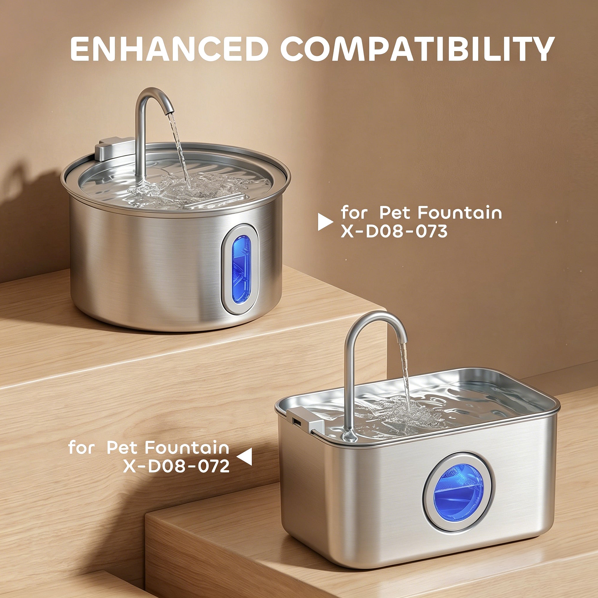 Cat Water Fountain Filters, 16 Pcs Activated Carbon Pet Water Fountain Filters for 3.2L/2.5L Pet Water Dispenser, Triple Filtration and High Efficiency