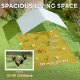 Load image into Gallery viewer, Walk-in Chicken Run, Galvanised Chicken Coop with Water-Resistant and UV-Resistant Cover, Feeding Door, Hanging Feeder, Perch, Hen Poultry House, for 12-18 Chickens, Ducks, Rabbits, Geese

