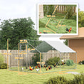 Load image into Gallery viewer, Walk-in Chicken Run, Galvanised Chicken Coop with Water-Resistant and UV-Resistant Cover, Feeding Door, Hanging Feeder, Perch, Hen Poultry House, for 12-18 Chickens, Ducks, Rabbits, Geese
