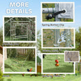 Load image into Gallery viewer, Walk-in Chicken Run, Galvanised Chicken Coop with Water-Resistant and UV-Resistant Cover, Feeding Door, Hanging Feeder, Perch, Hen Poultry House, for 12-18 Chickens, Ducks, Rabbits, Geese
