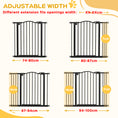 Load image into Gallery viewer, Pressure Fit Dog Stair Gate No Drilling Safety Gate Auto Close for Doorways, Hallways, 74-100cm Adjustable, 78cm Tall, Black
