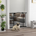 Load image into Gallery viewer, Pressure Fit Dog Stair Gate No Drilling Safety Gate Auto Close for Doorways, Hallways, 74-100cm Adjustable, 78cm Tall, Black
