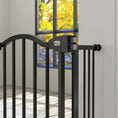 Load image into Gallery viewer, Pressure Fit Dog Stair Gate No Drilling Safety Gate Auto Close for Doorways, Hallways, 74-100cm Adjustable, 78cm Tall, Black
