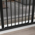 Load image into Gallery viewer, Pressure Fit Dog Stair Gate No Drilling Safety Gate Auto Close for Doorways, Hallways, 74-100cm Adjustable, 78cm Tall, Black
