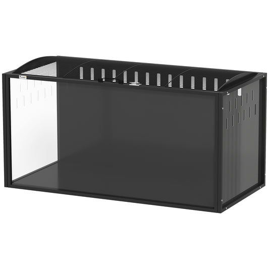 Hamster Cage, Large Hamster Habitats Steel Frame Chewproof, 0.53m² Transparent Small Animal Cage, Deep Bedding Space for Pets Enrichment, Openable Top, for Rats, Syrian, 41"