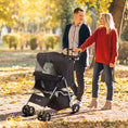 Load image into Gallery viewer, Dog Stroller, One-click Folding Pet Stroller with Cup Holder, 4 Wheels Travel Carrier w/ Brakes, 360° Swiveling Front Wheels, Storage Basket, for XS/Small Dogs Cats, Black
