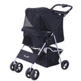 Load image into Gallery viewer, Dog Stroller, One-click Folding Pet Stroller with Cup Holder, 4 Wheels Travel Carrier w/ Brakes, 360° Swiveling Front Wheels, Storage Basket, for XS/Small Dogs Cats, Black
