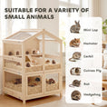 Load image into Gallery viewer, Wooden Hamster Cage, Large 3 Tier Hamster Cage w/ Pull-Out Tray, Openable Tops, Huts, Seesaws, Ramps, Water Bowls, for Small Animals, Guinea Pigs, Rats, Bunnies, Gerbils, 26.8" x 24.2" x 35.4"
