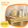 Load image into Gallery viewer, Dog Crate Furniture, Side End Table, Indoor Dog Kennel with Soft Washable Cushion, Wire Mesh, Large Top, for Medium and Large Dogs, 90 x 58 x 65, Oak Tone
