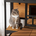 Load image into Gallery viewer, PawHut Wooden Outdoor Cat House, Feral Cat Shelter Kitten Condo with Asphalt Roof, Escape Doors, Condo, Jumping Platform, Yellow

