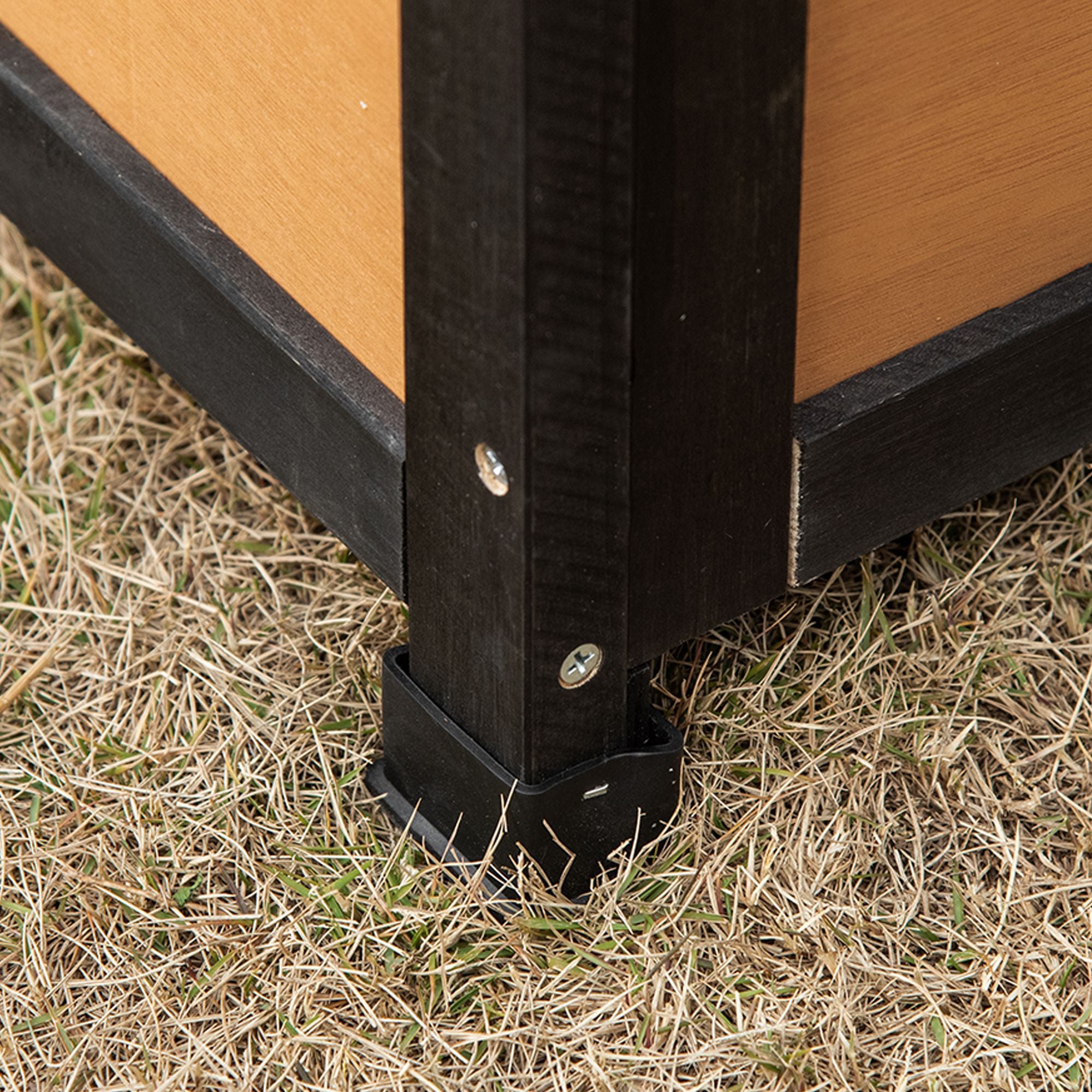 PawHut Wooden Outdoor Cat House, Feral Cat Shelter Kitten Condo with Asphalt Roof, Escape Doors, Condo, Jumping Platform, Yellow