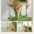 Load image into Gallery viewer, 68 inches Cat Tree, Multi-Level Large Cat Tower Condo with Scratching Posts, Perches, Cat Houses, Dangling Toy, Green

