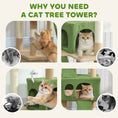 Load image into Gallery viewer, 68 inches Cat Tree, Multi-Level Large Cat Tower Condo with Scratching Posts, Perches, Cat Houses, Dangling Toy, Green
