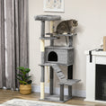 Load image into Gallery viewer, Cat Tree for Large Cats Adult, 58" Tall Cat Tree with Scratching Posts, Large Cat Tower for Indoor Cats with Bed, House, Toys, Grey
